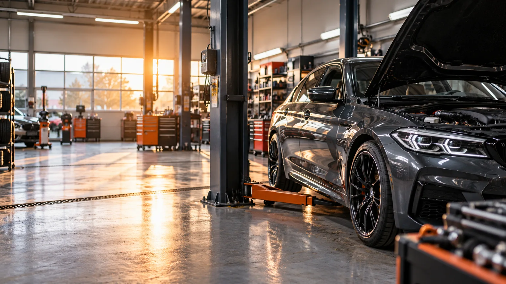 Ilustratīva auto darbnīca